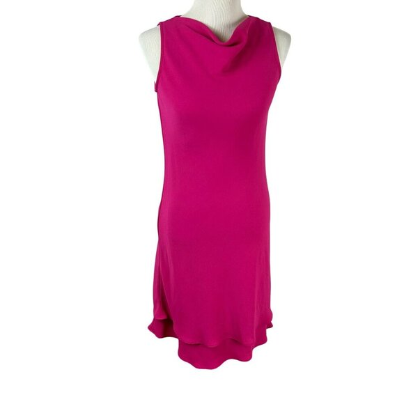Jones New York Sheath Dress Women 8 Pink‎ Sleeveless Drape Boat Neck Classic - Picture 1 of 7